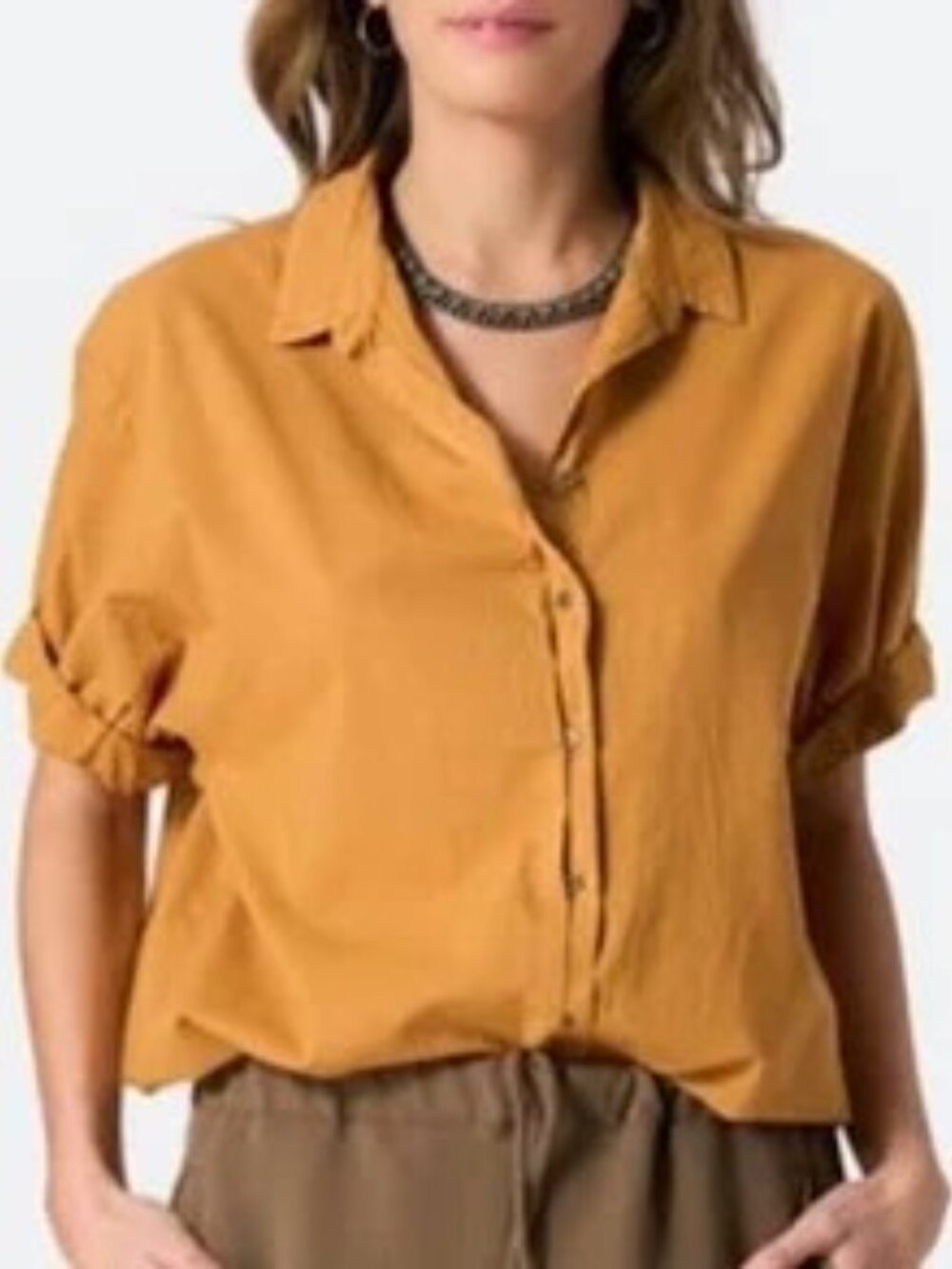 XiRENA Marigold Channing Top Button Up Shirt Cotton